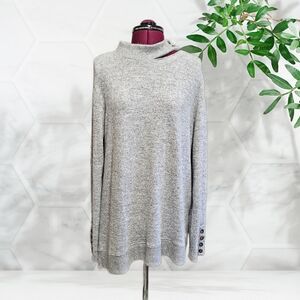 Wit & Wisdom  Buttery Soft Asymmetrical Mock Turtleneck Nordstrom Sweater